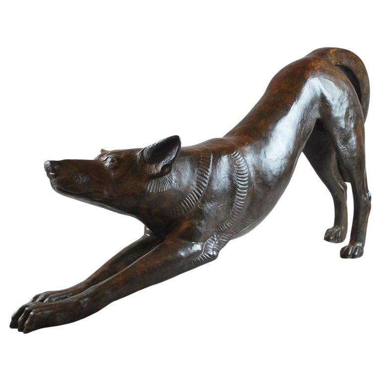 Bronze Dog Sculpture by Jacques Talmar, Contemporary Edition III/IV, Belgium