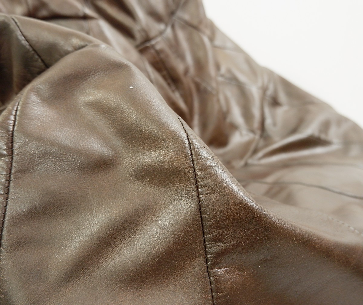 Brown Leather Patchwork Beanbag From De Sede, 1970s