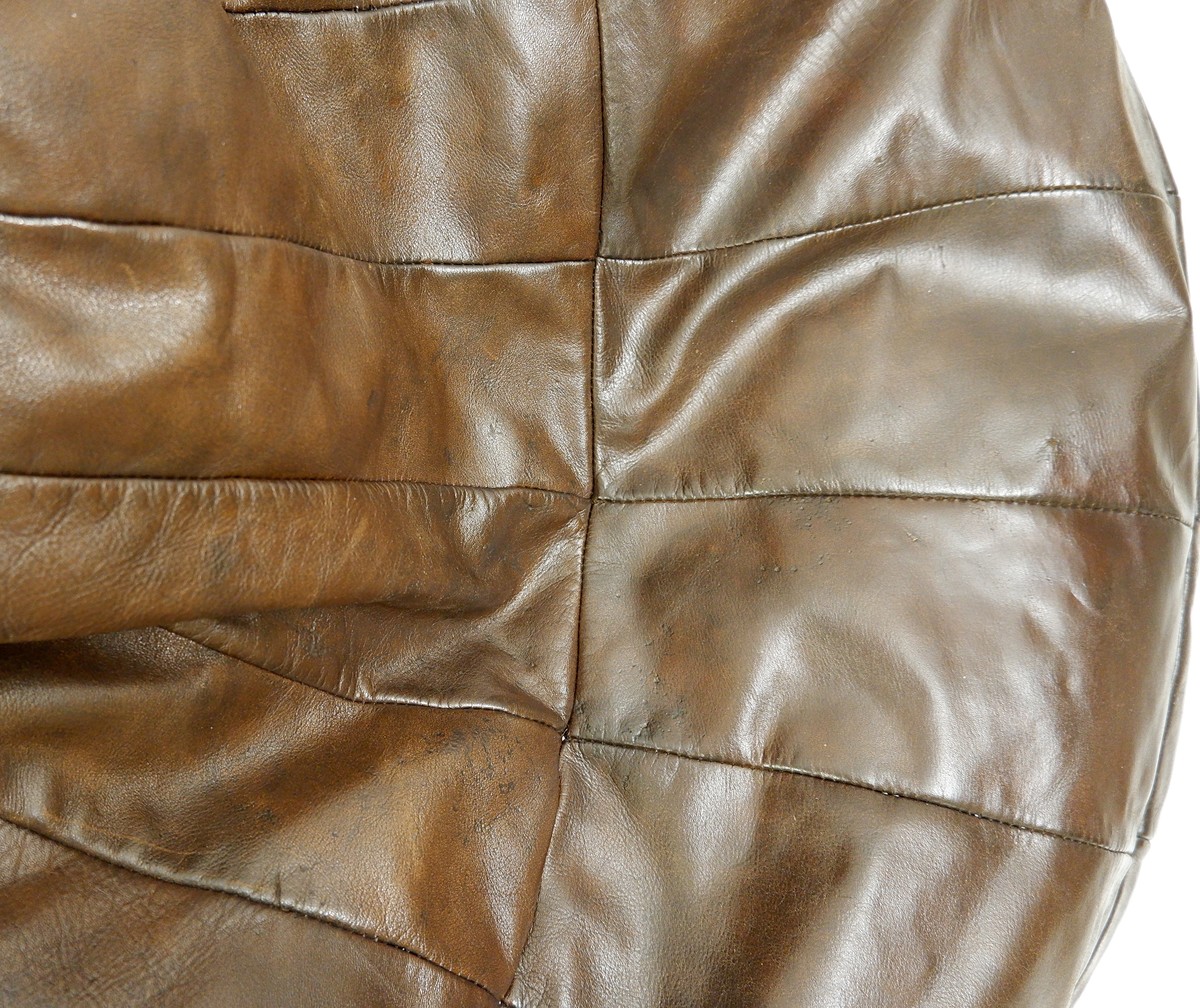 Brown Leather Patchwork Beanbag From De Sede, 1970s