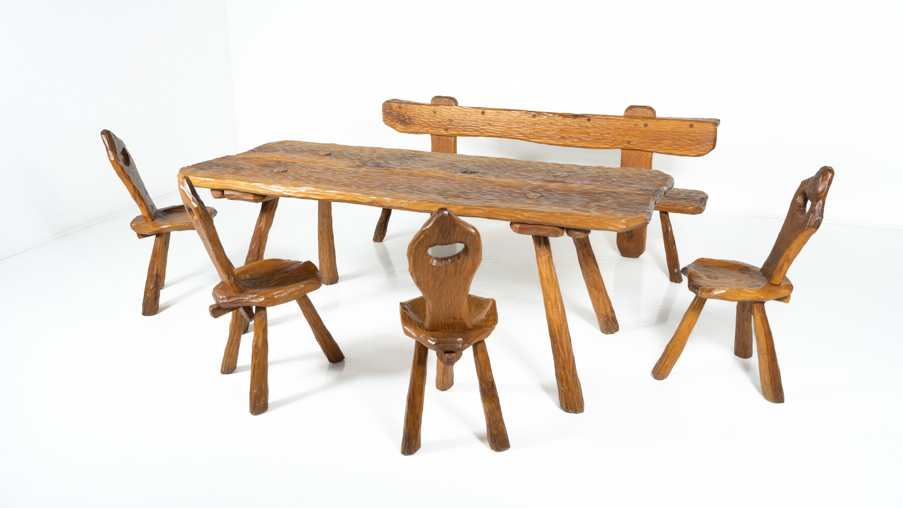 Brutalist Dining Table, Italy, 1970s 