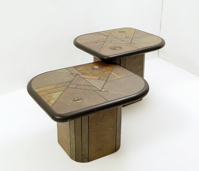 Brutalist Nesting Tables by Paul Kingma - 1980s