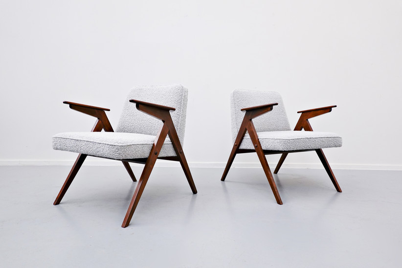 'Bunny' 300-177 Armchairs by Józef Chierowski, Poland, 1960s