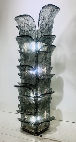 Cactus floor lamp Model LT 320 By Carlo Nason For Mazzega, 1960
