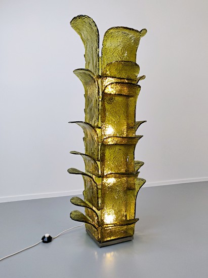 Cactus floor lamp Model LT 320 By Carlo Nason For Mazzega - Italy