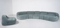 Carrera Sofa and Armchair by De Pas, D’Urbino and Lomazzi for BBB Bonacina, 1960s - New Upholstery