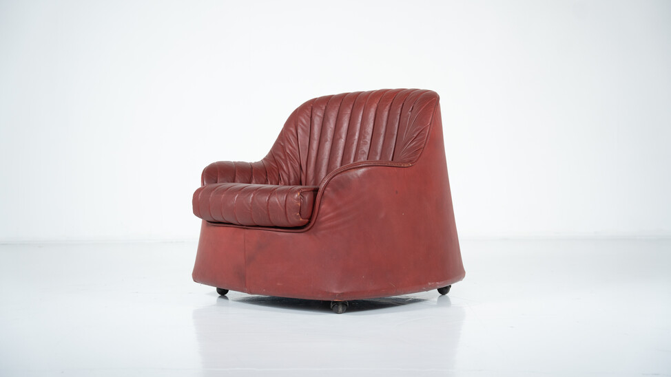 Ciprea Armchair by Afra and Tobia Scarpa for Cassina- Original Leather