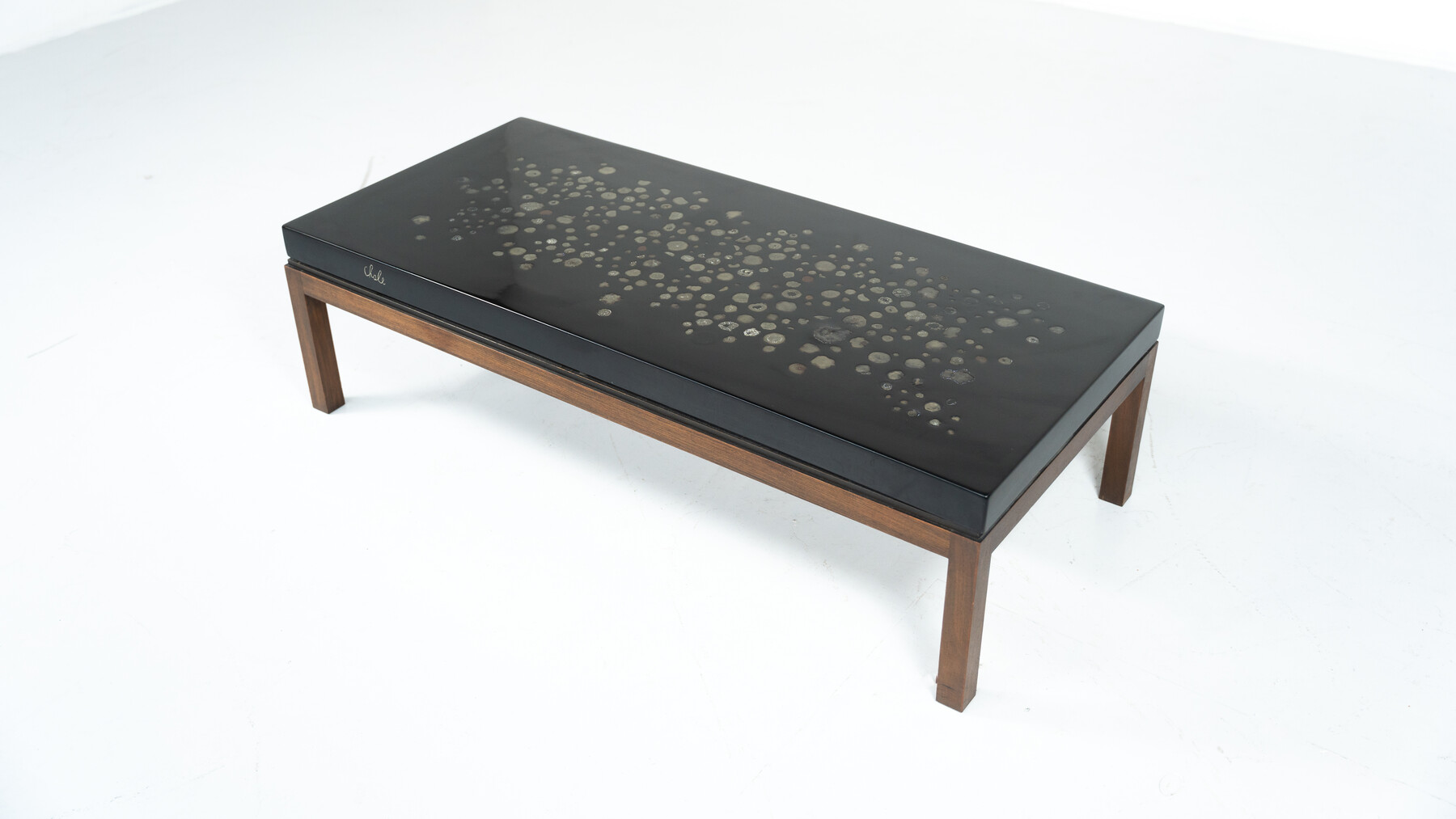 Coffee Table by Ado Chale, Resin and Marcassite, Belgium, 1960s