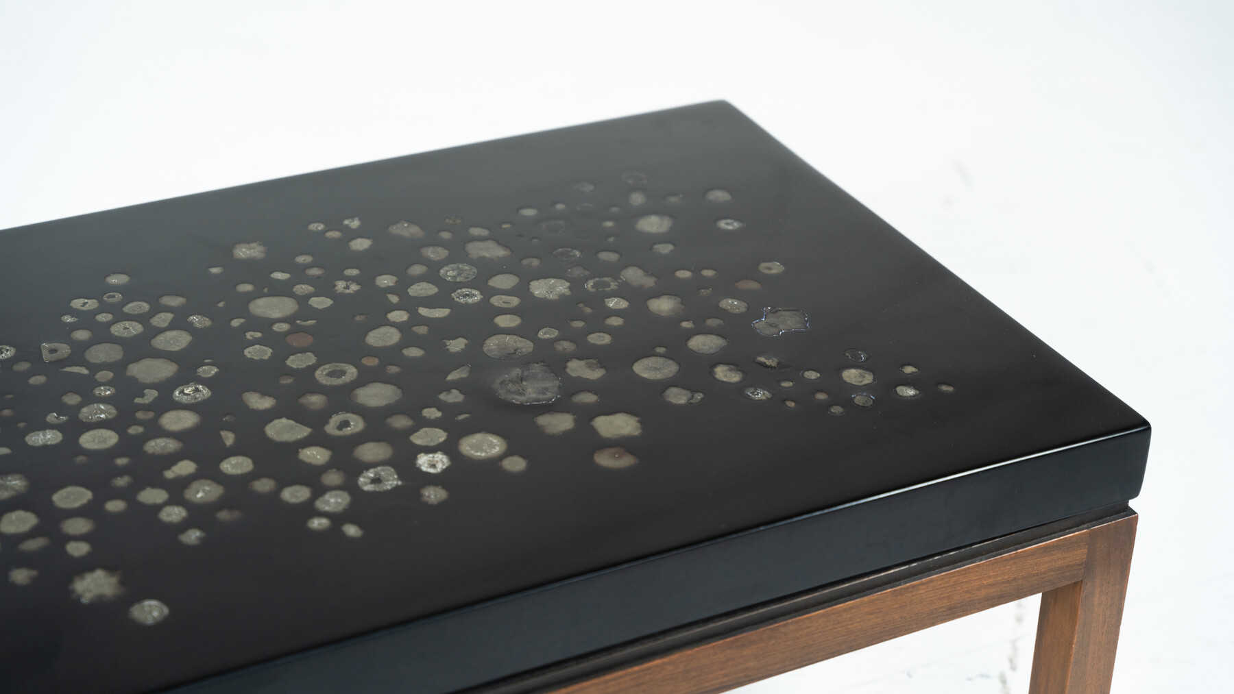 Coffee Table by Ado Chale, Resin and Marcassite, Belgium, 1960s