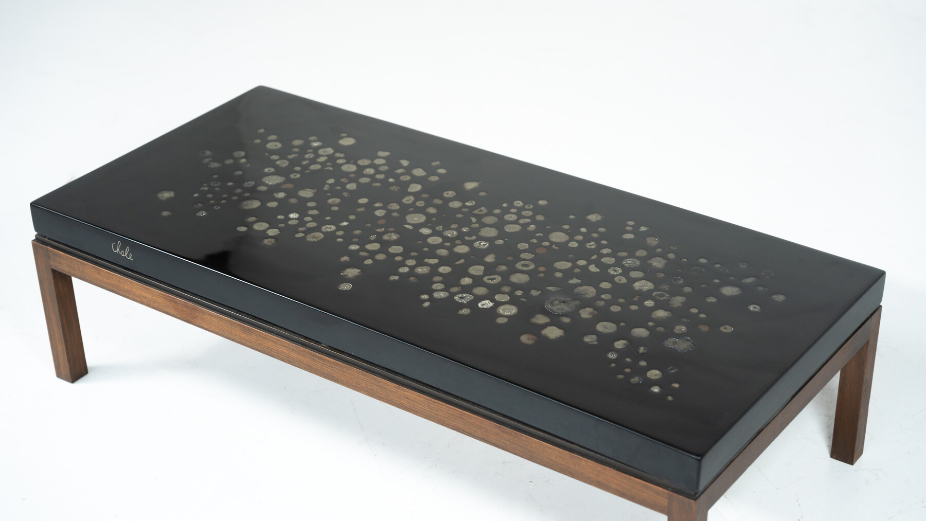 Coffee Table by Ado Chale, Resin and Marcassite, Belgium, 1960s