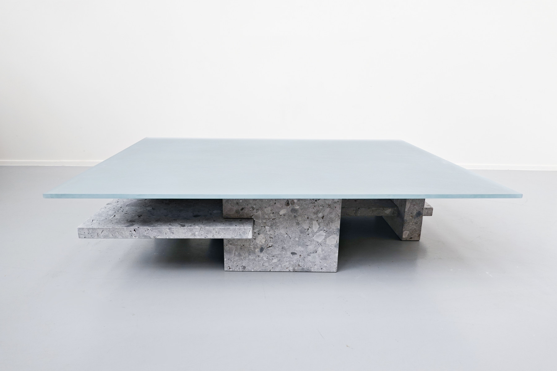 Coffee Table, Ceppo di gre and Glass, designed by Iceberg Studio