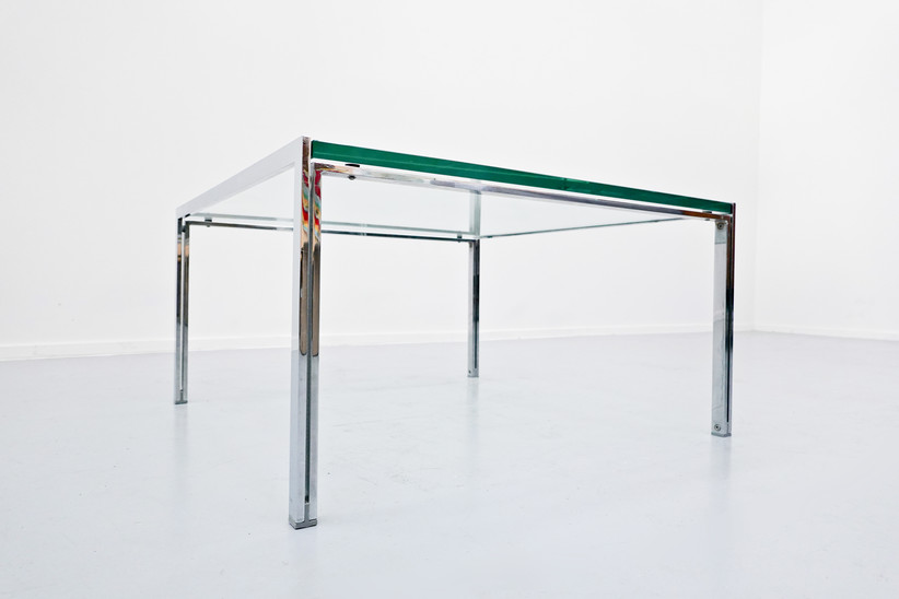 Coffee Table, Chrome and Glass, 1960s