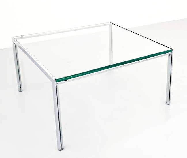 Coffee Table Chrome And Glass (a pair available)