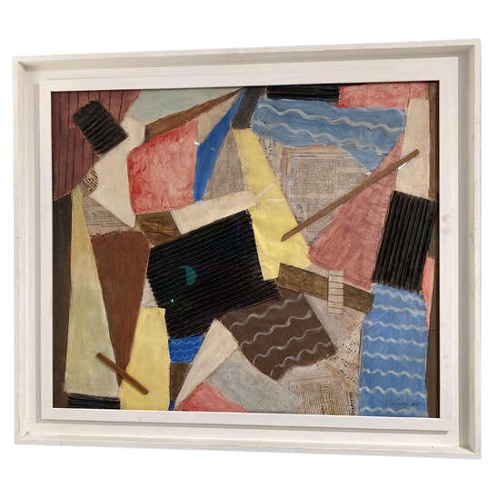 Collage by Armilde Dupont, Belgium, 1967