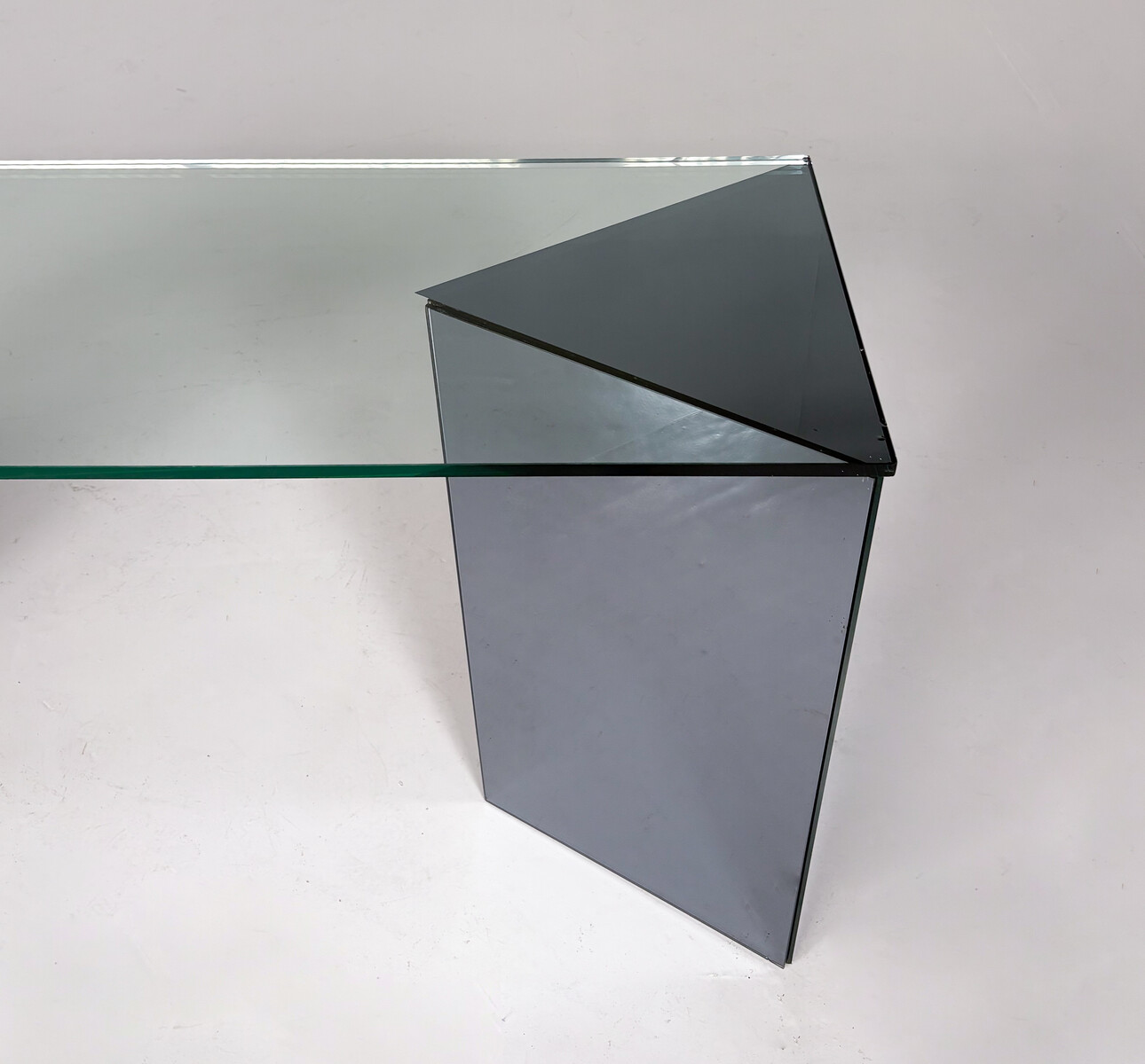Console by Guiseppe Raimondi for Cristal Art, Mirrored Glass, Italy, 1970s