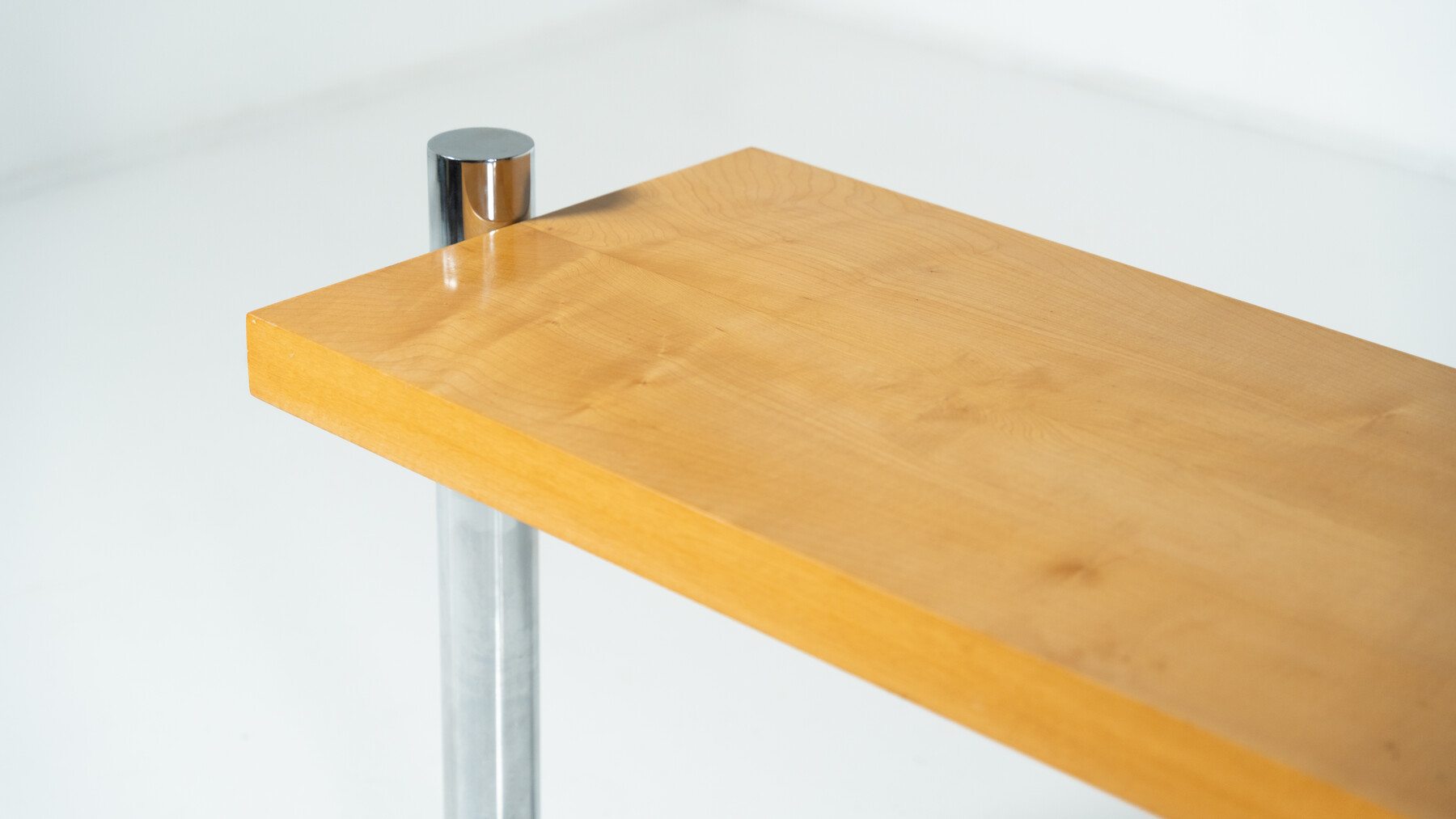 Console in Ash Wood and Metal attributed to Sergio Asti for Poltronova, 1970s