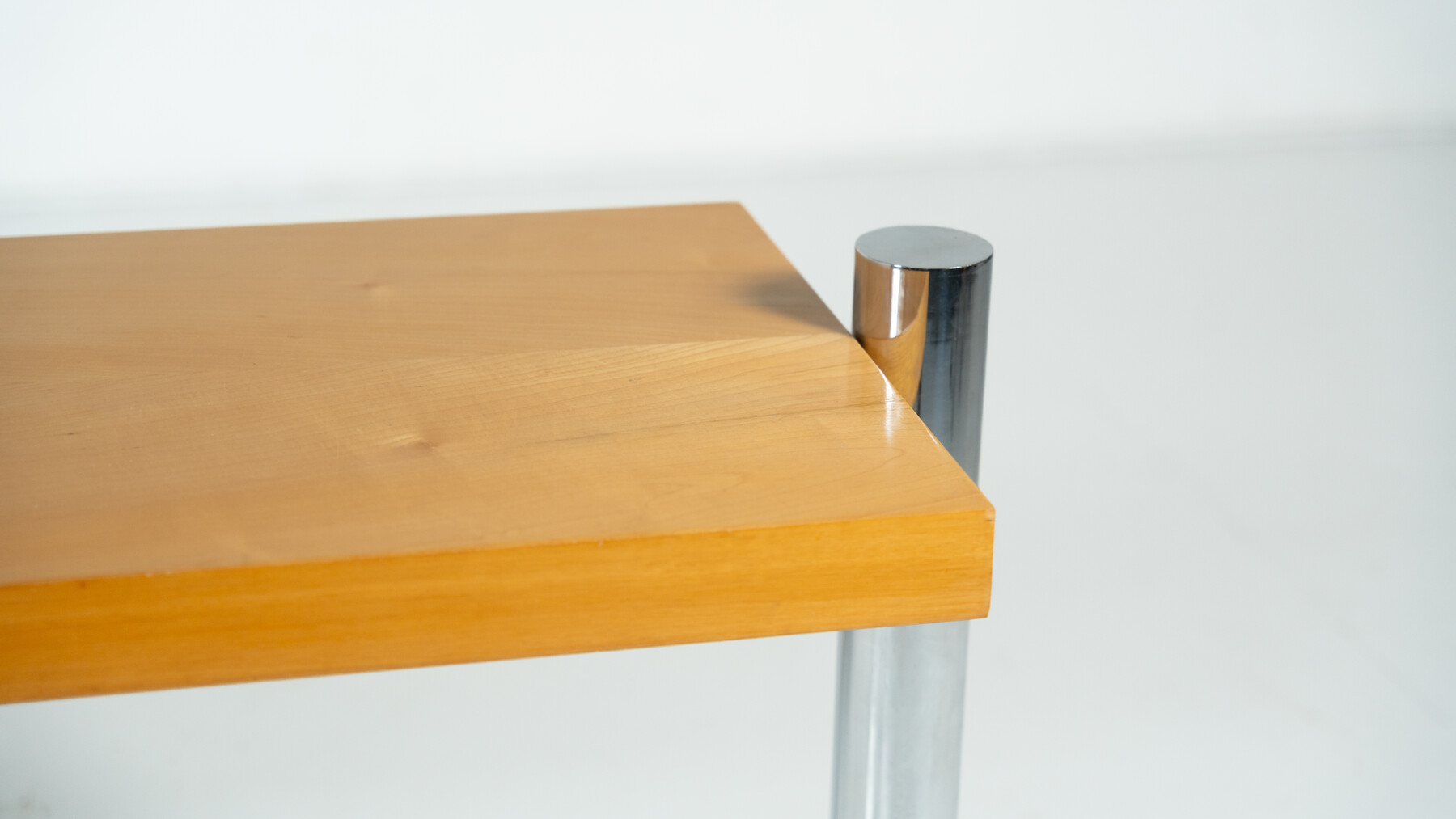 Console in Ash Wood and Metal attributed to Sergio Asti for Poltronova, 1970s