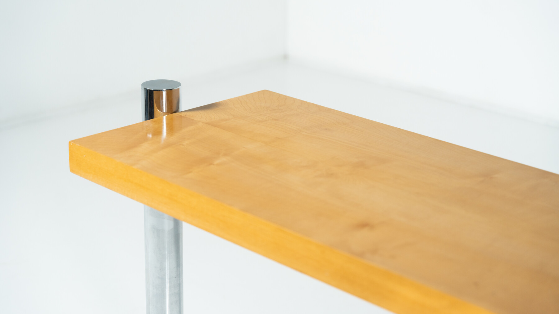 Console in Ash Wood and Metal attributed to Sergio Asti for Poltronova, 1970s