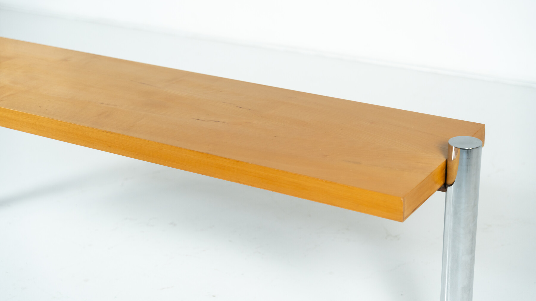 Console in Ash Wood and Metal attributed to Sergio Asti for Poltronova, 1970s