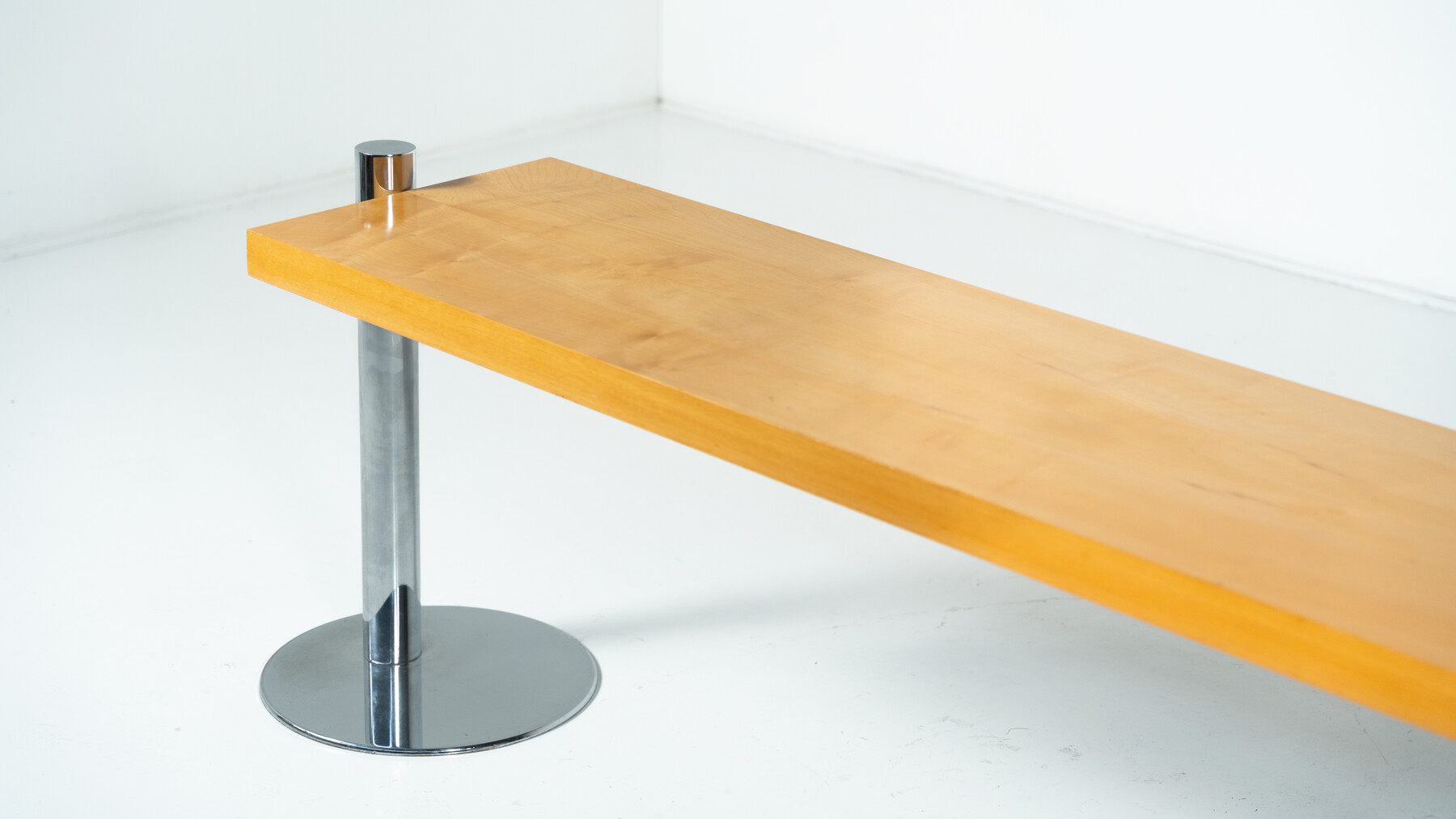 Console in Ash Wood and Metal attributed to Sergio Asti for Poltronova, 1970s