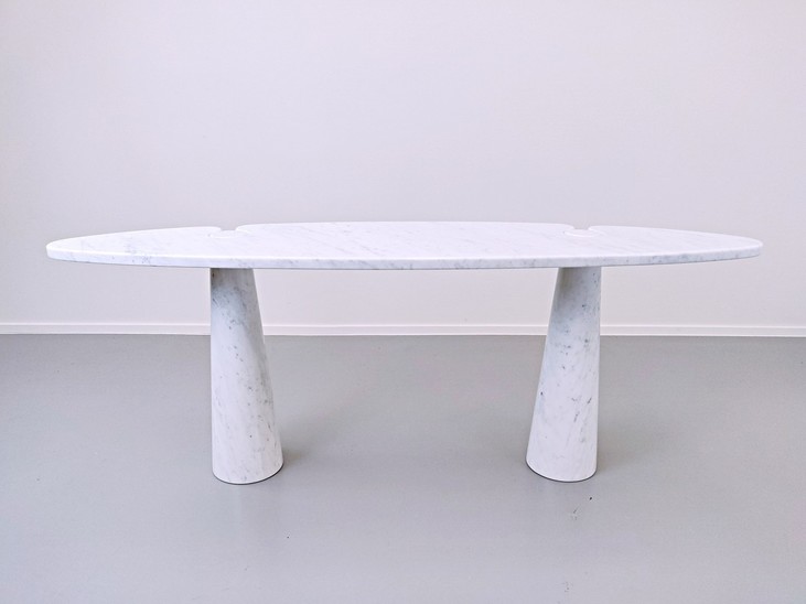 Console In White Marble Model ''Eros'' By Angelo Mangiarotti