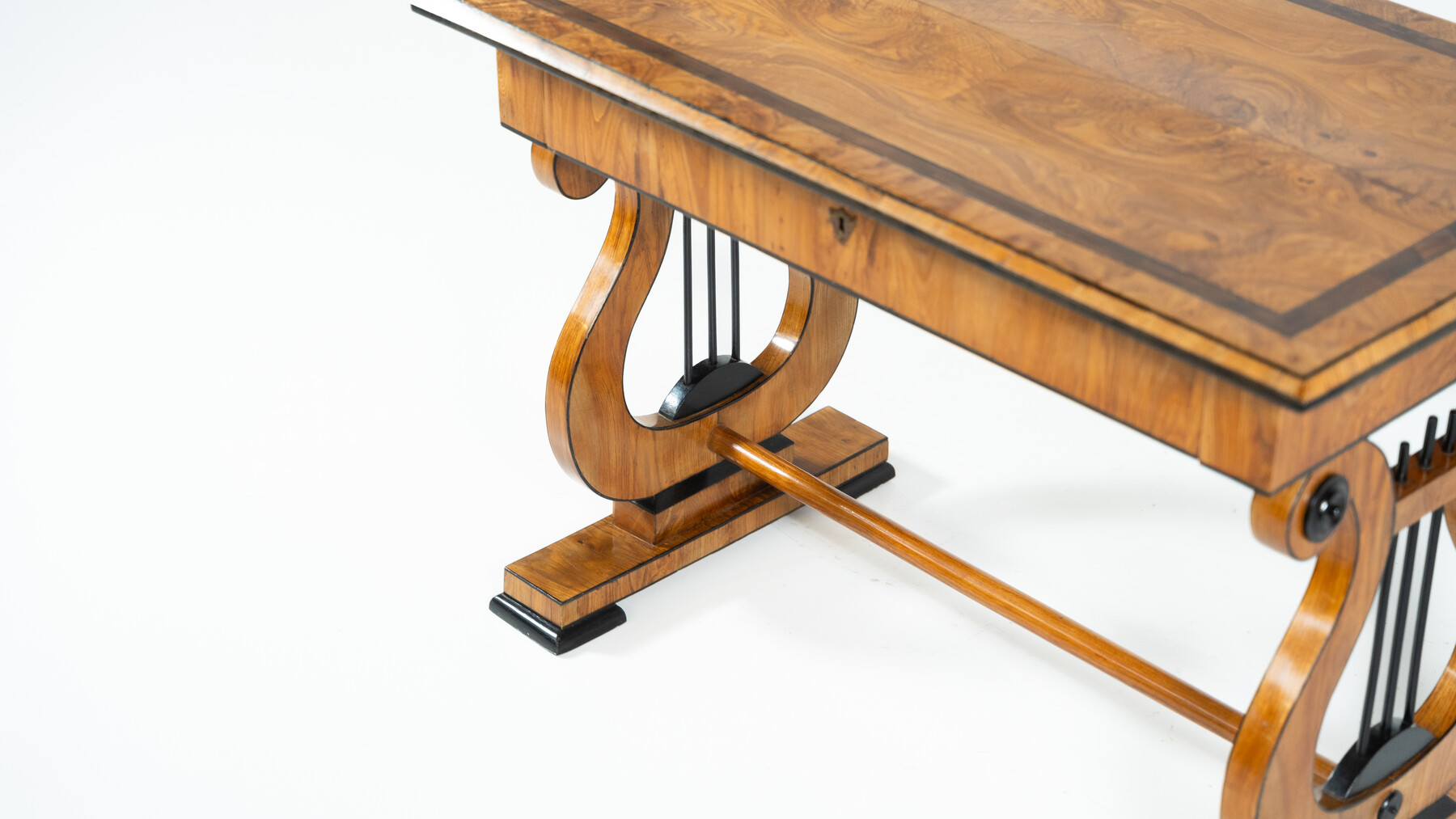Console/Desk, Ash Veneer, Biedermeier 