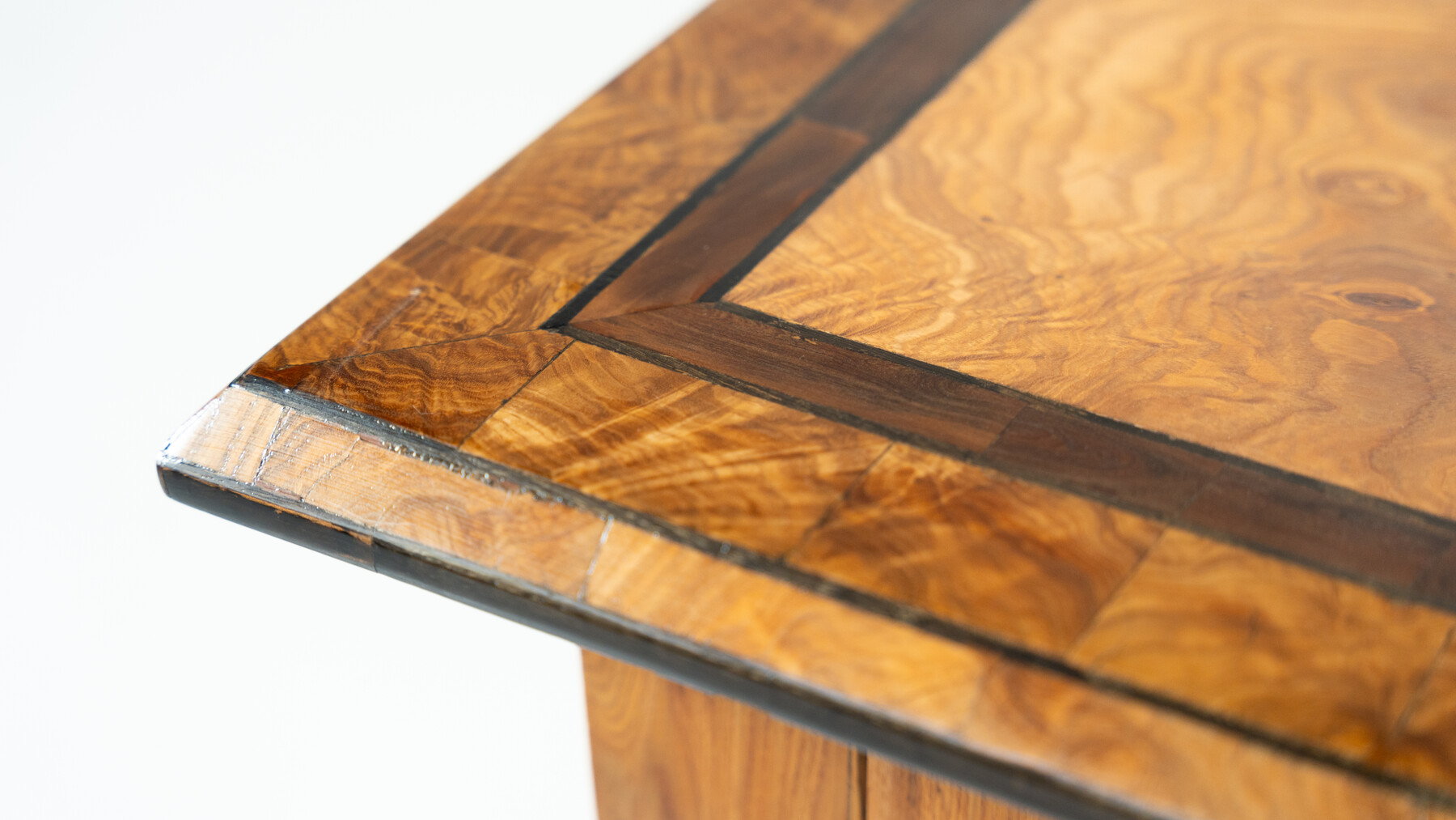 Console/Desk, Ash Veneer, Biedermeier 