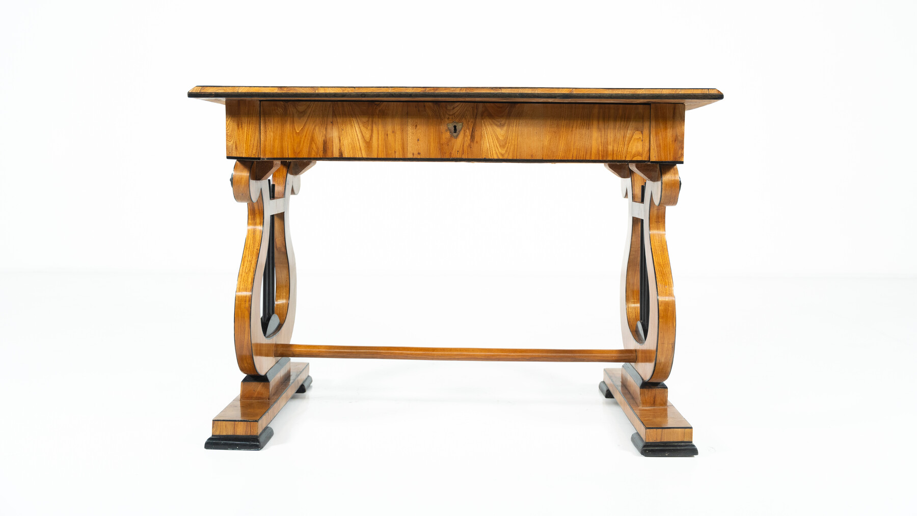 Console/Desk, Ash Veneer, Biedermeier 