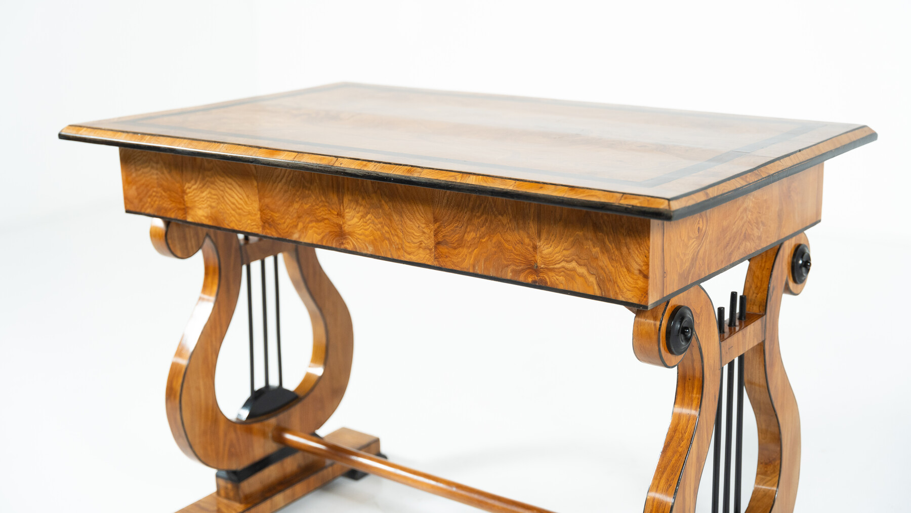 Console/Desk, Ash Veneer, Biedermeier 