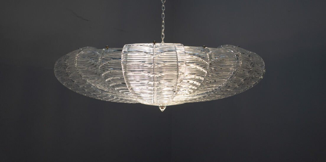 Contemporary Ceiling Light, Glass, Italy