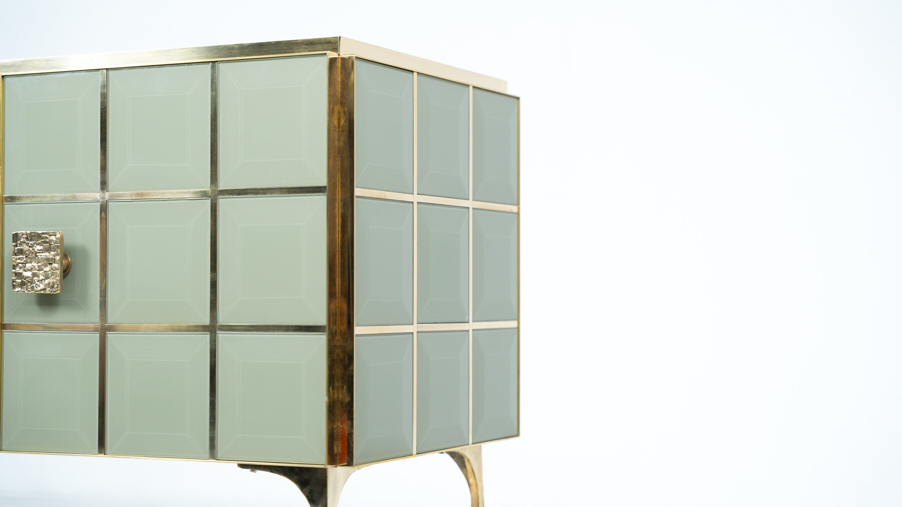 Contemporary Chest, Wood and Glass