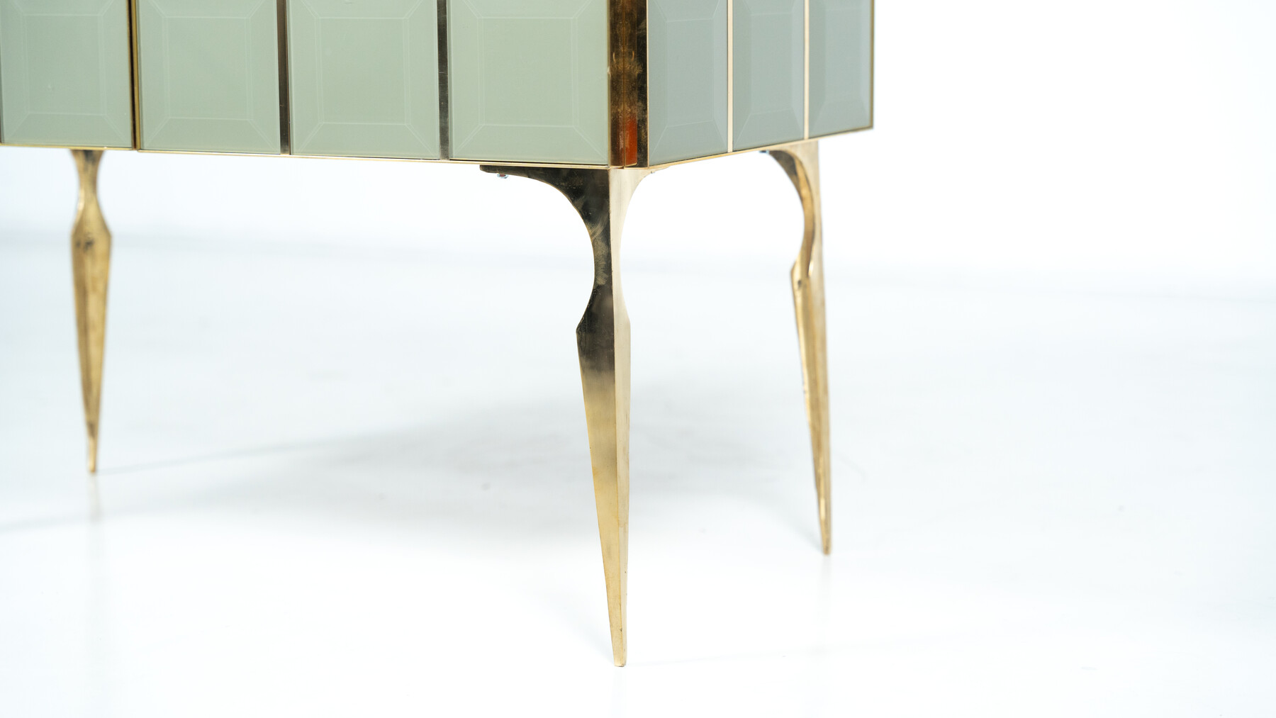 Contemporary Chest, Wood and Glass