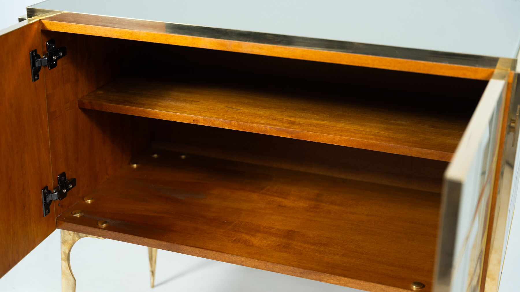 Contemporary Chest, Wood and Glass