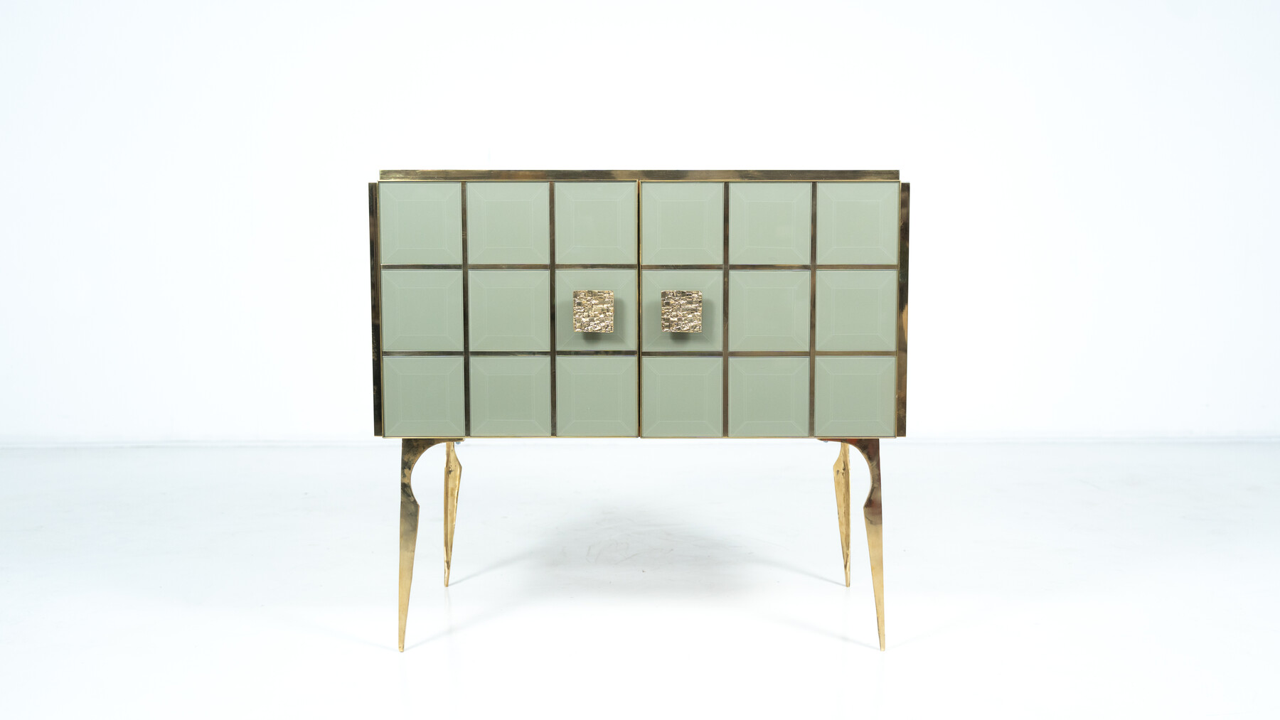 Contemporary Chest, Wood and Glass