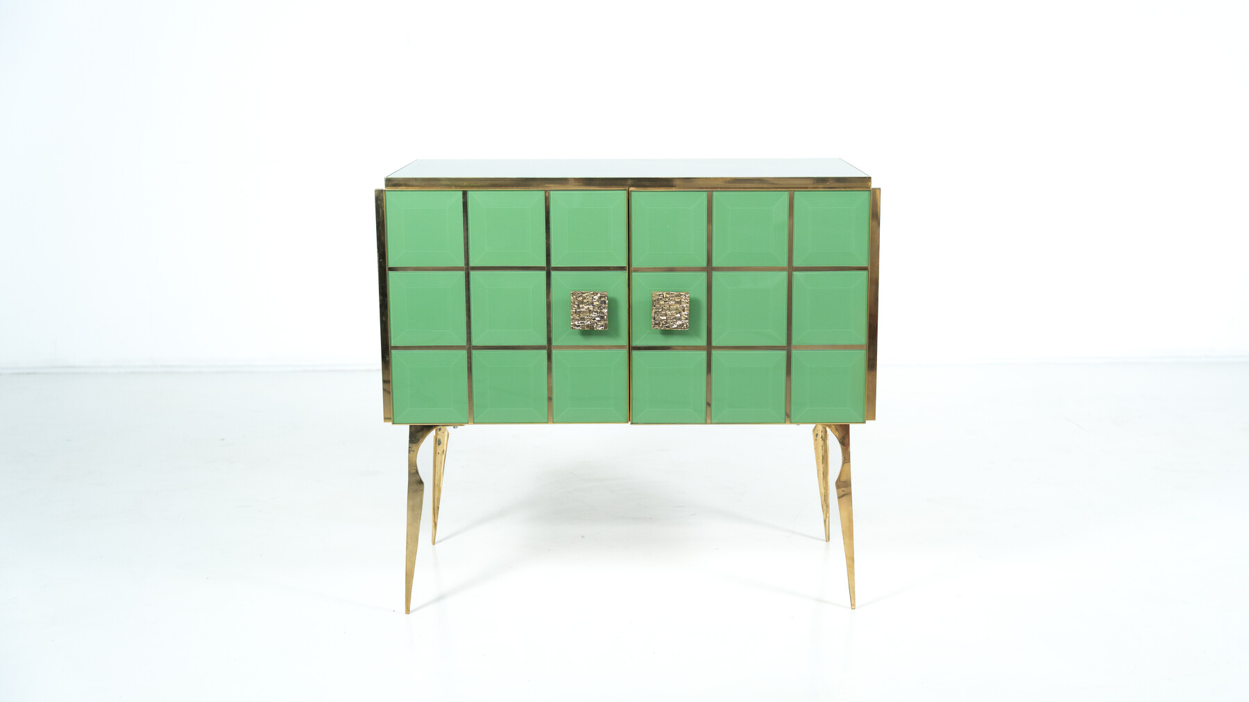 Contemporary Chest, Wood and Glass