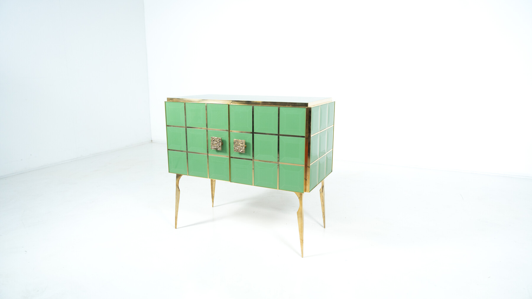 Contemporary Chest, Wood and Glass