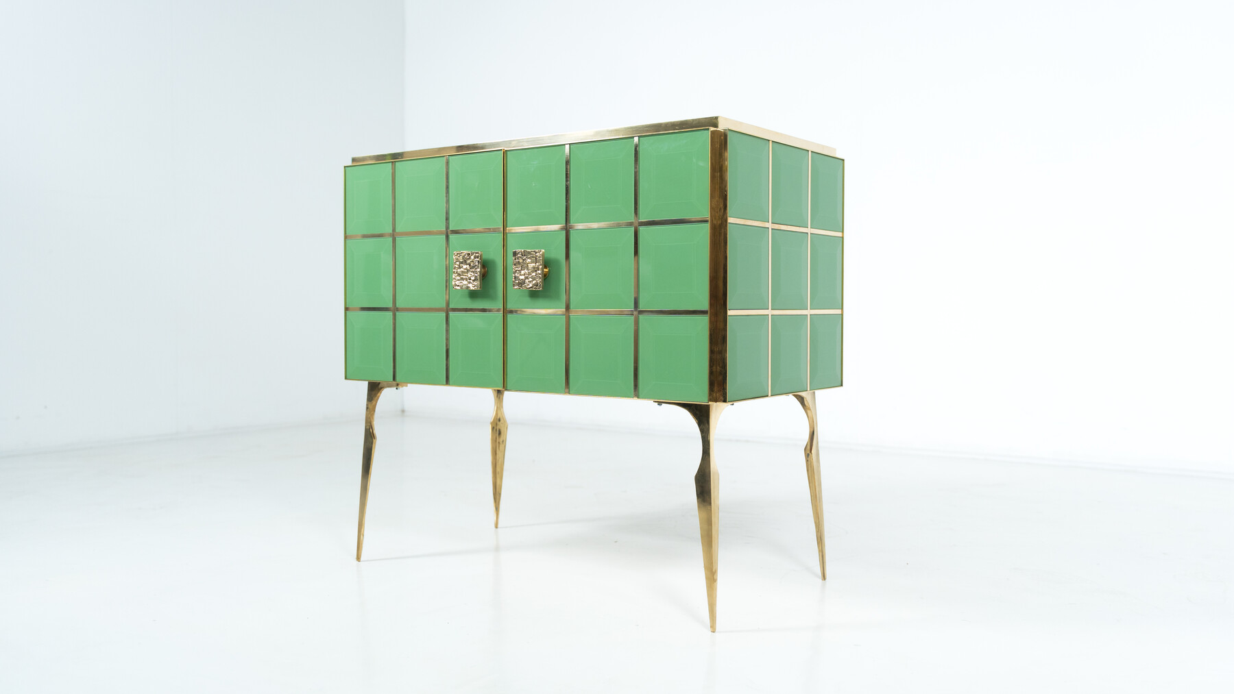 Contemporary Chest, Wood and Glass