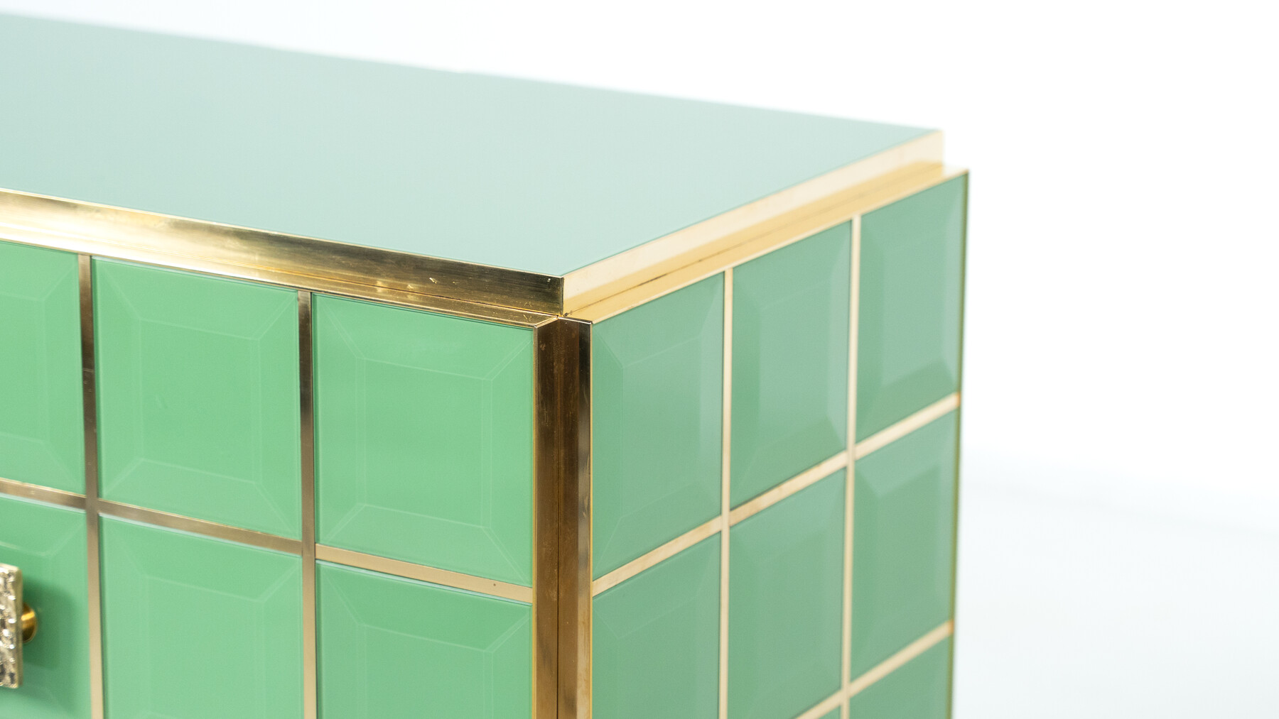 Contemporary Chest, Wood and Glass