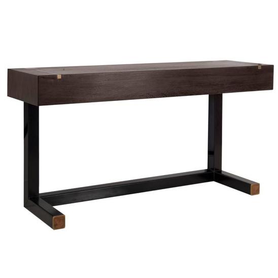 Contemporary Console Table, Using a J. Wabbes 1960's Wenge End-Grain Wood Top