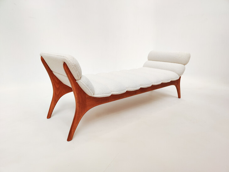 Contemporary Daybed, Wood and Fabric, Italy