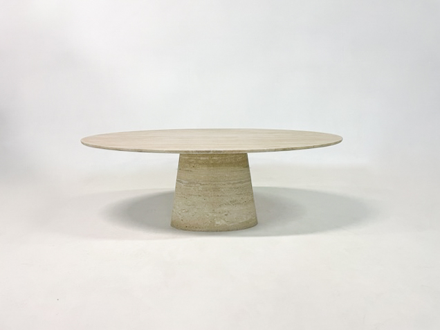Contemporary Dining Table, Travertine, Italy