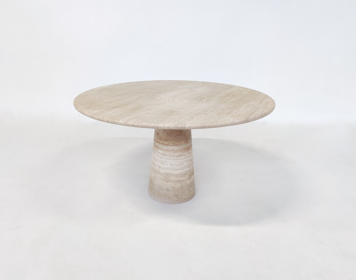 Contemporary Dining Table, Travertine, Italy