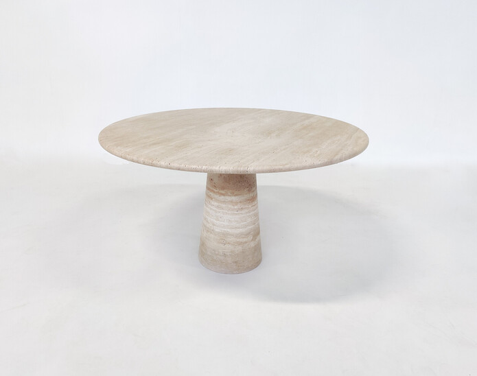 Contemporary Dining Table, Travertine, Italy