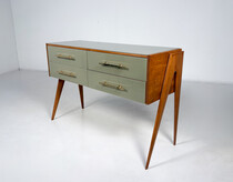 Contemporary Glass and Wood Sideboard, Italy