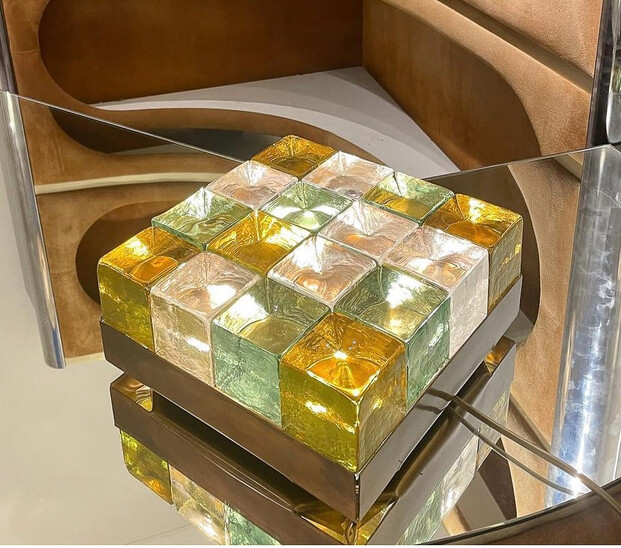 Contemporary Modular Murano Glass Table Lamp