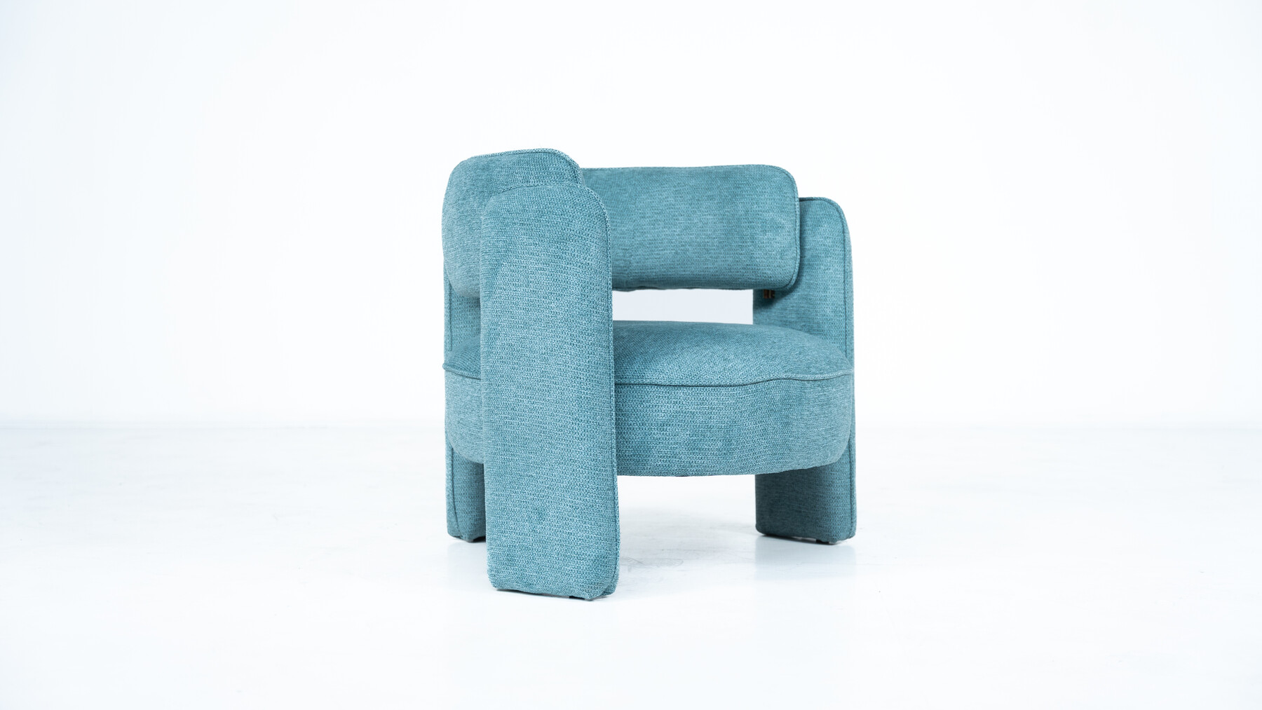 Contemporary Pair of Bleu Armchairs, Italy 