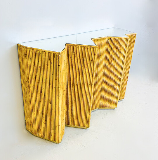 Contemporary Rattan and Glass, Italy
