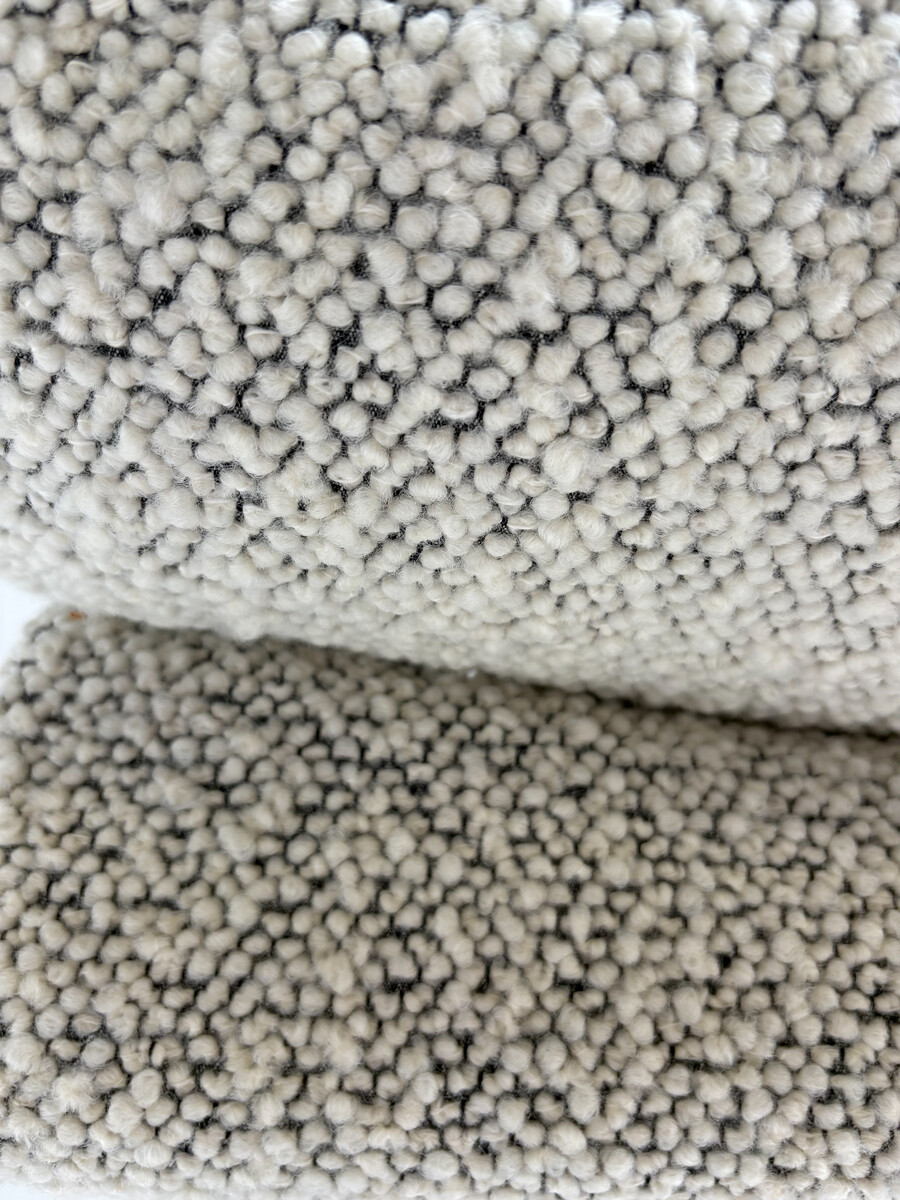 Contemporary set of 5 Armchairs, Boucle Fabric, Italy