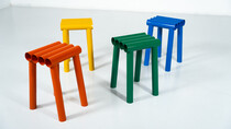 Contemporary Stools, Lacquered Aluminium