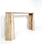 Contemporary Travertine Console, Italy