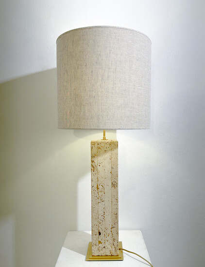 Contemporary Travertine Lamp, Italy